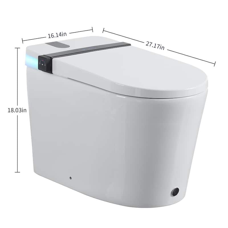 Smart Toilet with Auto-Open Lid & Foot Sensor