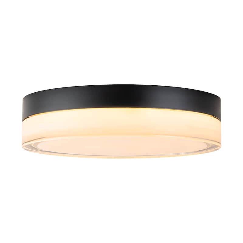 Modern Black Dome Dimple Glass Wall Sconce Frosted Clear Glass Flush Mount Light