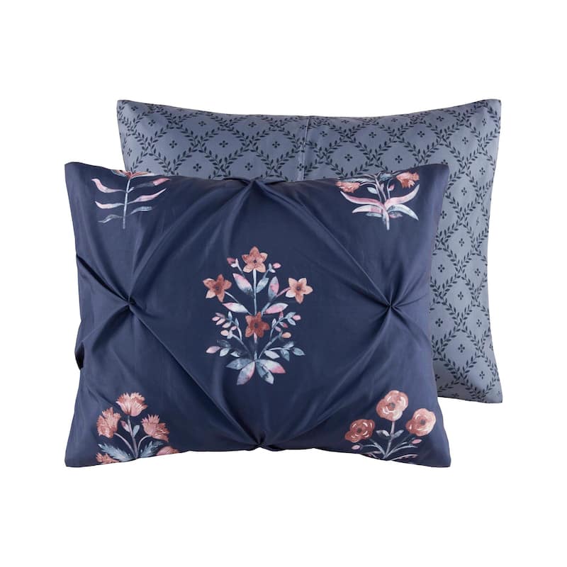 Madison Park Marfa 4 Piece Pintuck Comforter Set with Throw Pillow