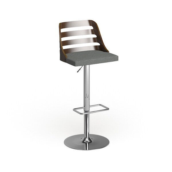 Carson Carrington Oglala Mid-century Modern Walnut Finished Adjustable Bar Stool. Opens flyout.