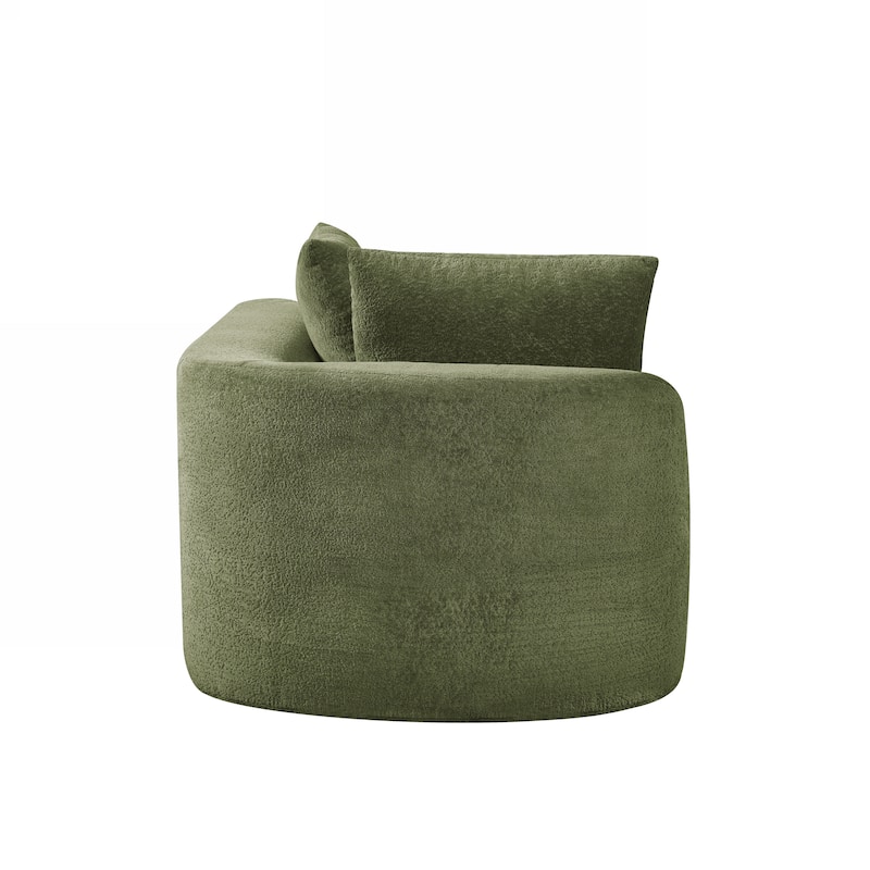 116" Pearl Curved Sectional Sofa with Chaise Lounge