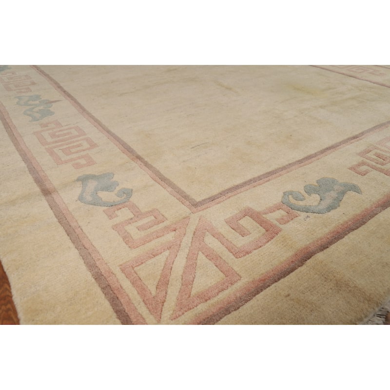 Nepalese Oriental Vintage Area Rug Hand-Knotted Wool Carpet - 7'9" x 9'4"