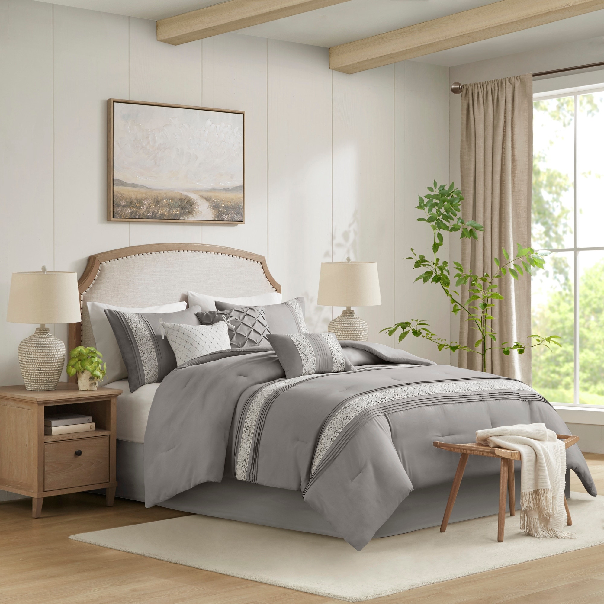 Throw pillows for grey comforter new arrivals