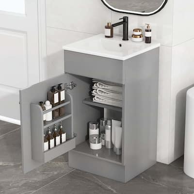 Bathroom Vanity Cabinet with Sink,with Door Shelf and Adjustable Shelf