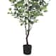 4.5ft Frosted Green Artificial Silver Dollar Eucalyptus Tree Plant in ...