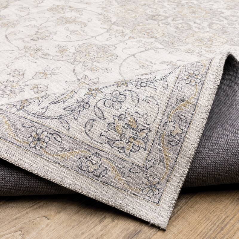Vista Home Montreux Vintage Traditional Beige/Cream Area Rug