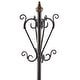 preview thumbnail 16 of 17, Black Metal Vintage Style Coat Rack with Scroll Designs