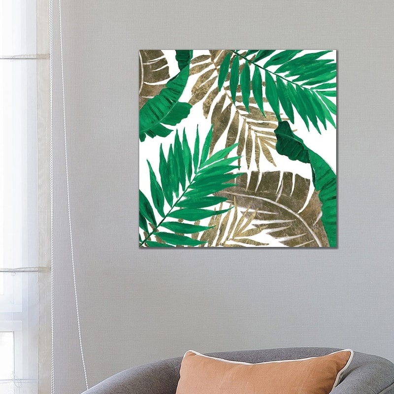 iCanvas "Modern Jungle Leaves Close Up I" by Patricia Pinto Canvas Print - 26x26x1.5