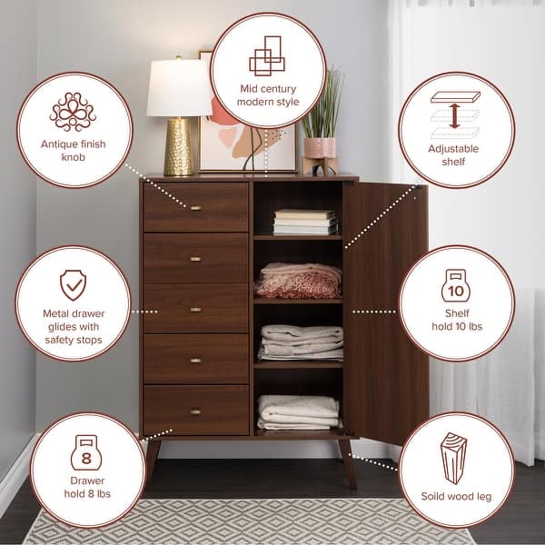 prepac milo mid century modern dresser Prepac Milo Drifted Gray Pine 7-Drawer Standard Dresser at Lowes.com