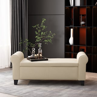 Hayes Upholstered Storage Ottoman Bench by Christopher Knight Home