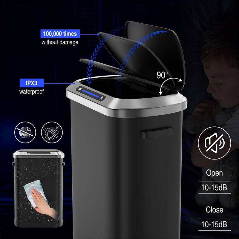 50L Smart automatic Trash Cans - Full Intelligent Sensor