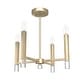 preview thumbnail 11 of 9, Hunter Sunjai 4-Light Pendant - Entry, Bedroom, Kitchen - Candle, Geometric, Glam, Contemporary