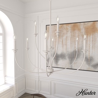 Hunter Southcrest Chandelier - Entry, Dining Table, Kitchen Island - Farmhouse, Transitional, Candle