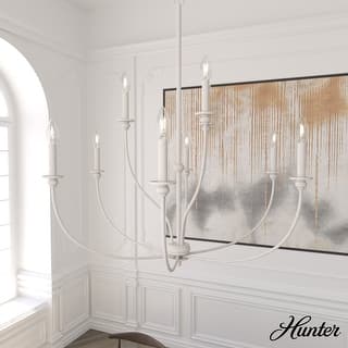 Hunter Southcrest Chandelier - Entry, Dining Table, Kitchen Island - Farmhouse, Transitional, Candle