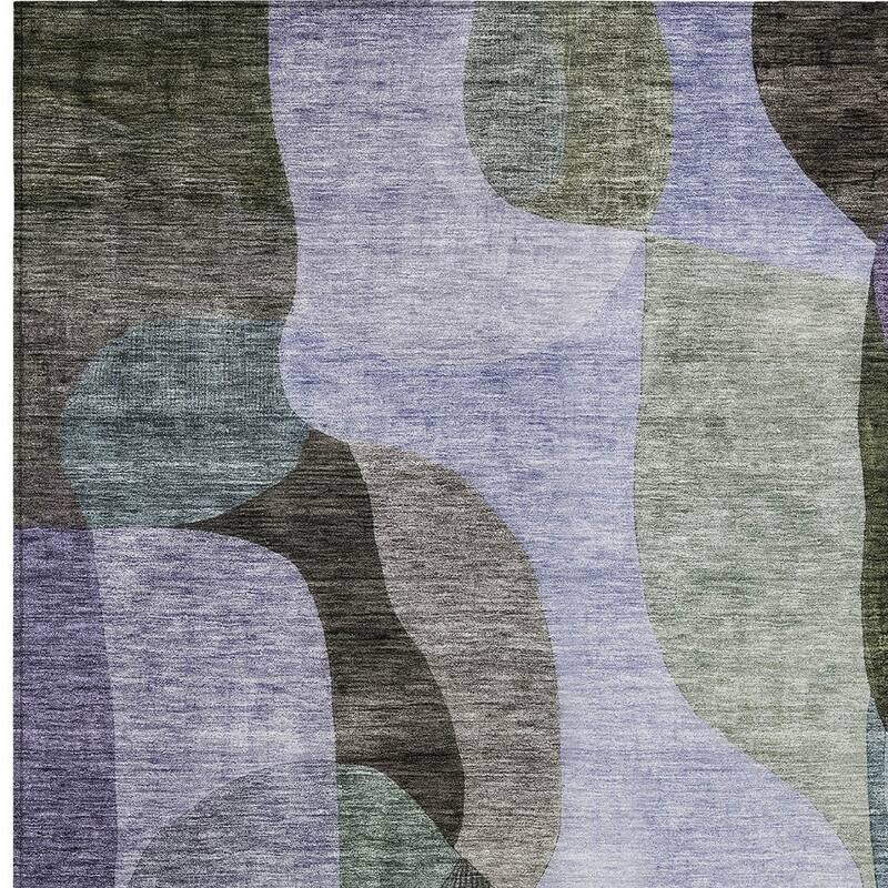 HomeRoots Abstract Transitional Rectangle Outdoor Rug