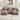 101.1" Chenille Sectional Sofa with Waist Pillows and Ottomans