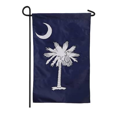 12.5 in. x 18 in. South Carolina Garden Applique Flag