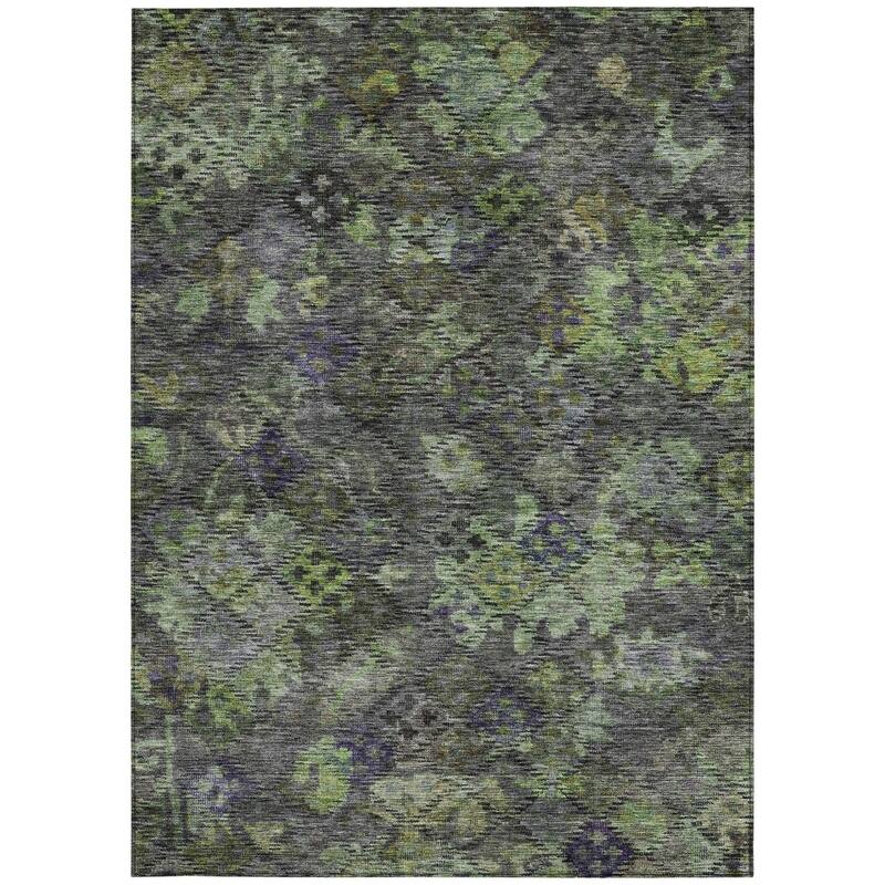 HomeRoots Floral Traditional Rectangle Outdoor Rug