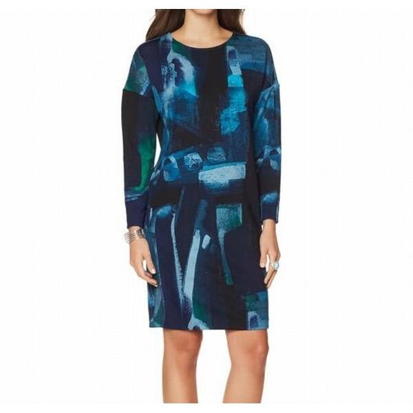 Shop N Natori New Blue Womens Size 22w Plus Abstract Print Shift
