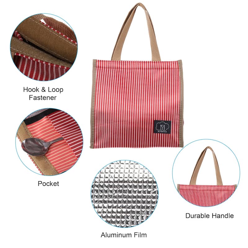 Insulated Lunch Bag, Lunch Tote Bag, 10.24"x6.69"x10.24"