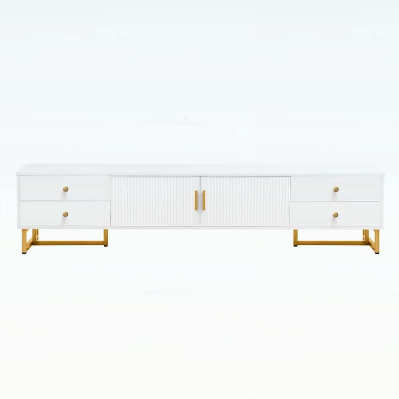 Modern TV Stand with Storage,Living Room Media Console Cabinet