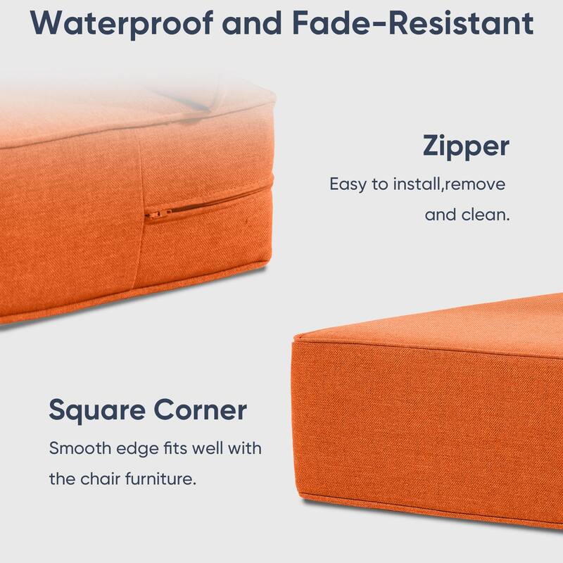 2 Pairs 6 Inch Seat Back Cushion for Chair, Sofa
