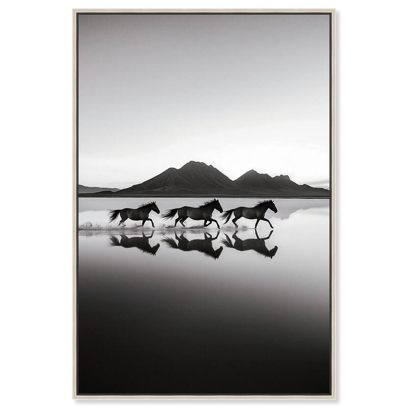 Run of Freedom II Canvas by Art Remedy - 10" x 15" - Silver