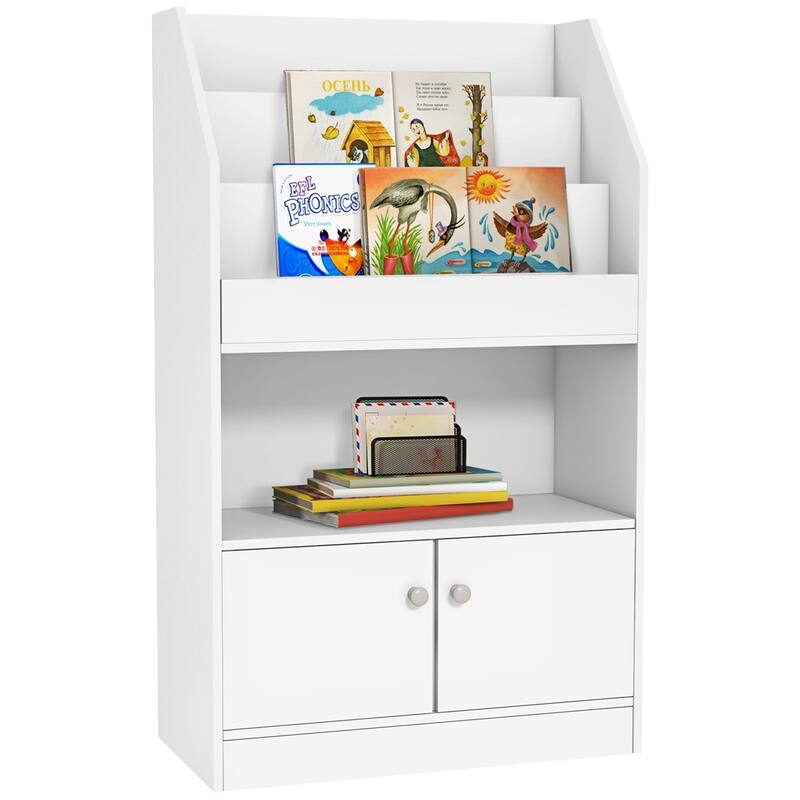 Toy Storage Cabinet, Kids Bookcase Children's Bookshelf for Kids Room