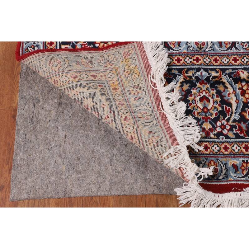 Red Kashan Turkish Area Rug Traditional Machine Made Carpet - 9'6" x 12'10"