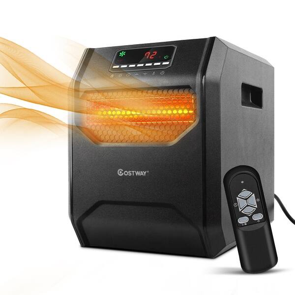 Shop Costway Portable Electric Space Heater 1500w 12h Timer Led Remote Overstock 24317483