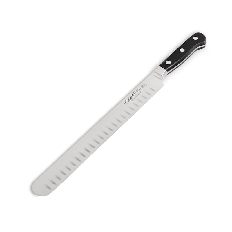 CatCora Forged Granton Roast Slicer Knife, Professional 10-Inch German Steel Blade, NSF-Certified Kitchen Knife - Aluminum