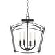 preview thumbnail 1 of 2, Quorum International 2812-14 Mantle 4 Light 15" Wide Pendant Matte Black