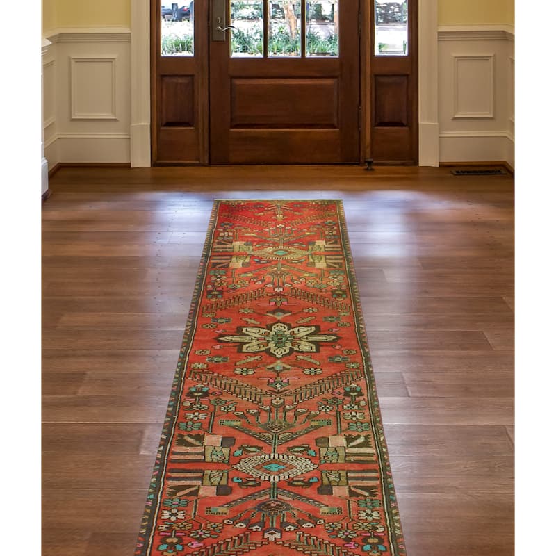 Noori Rug Fine Vintage Distressed Hrocby Rust/Beige Runner - 2'6" x 13'3"