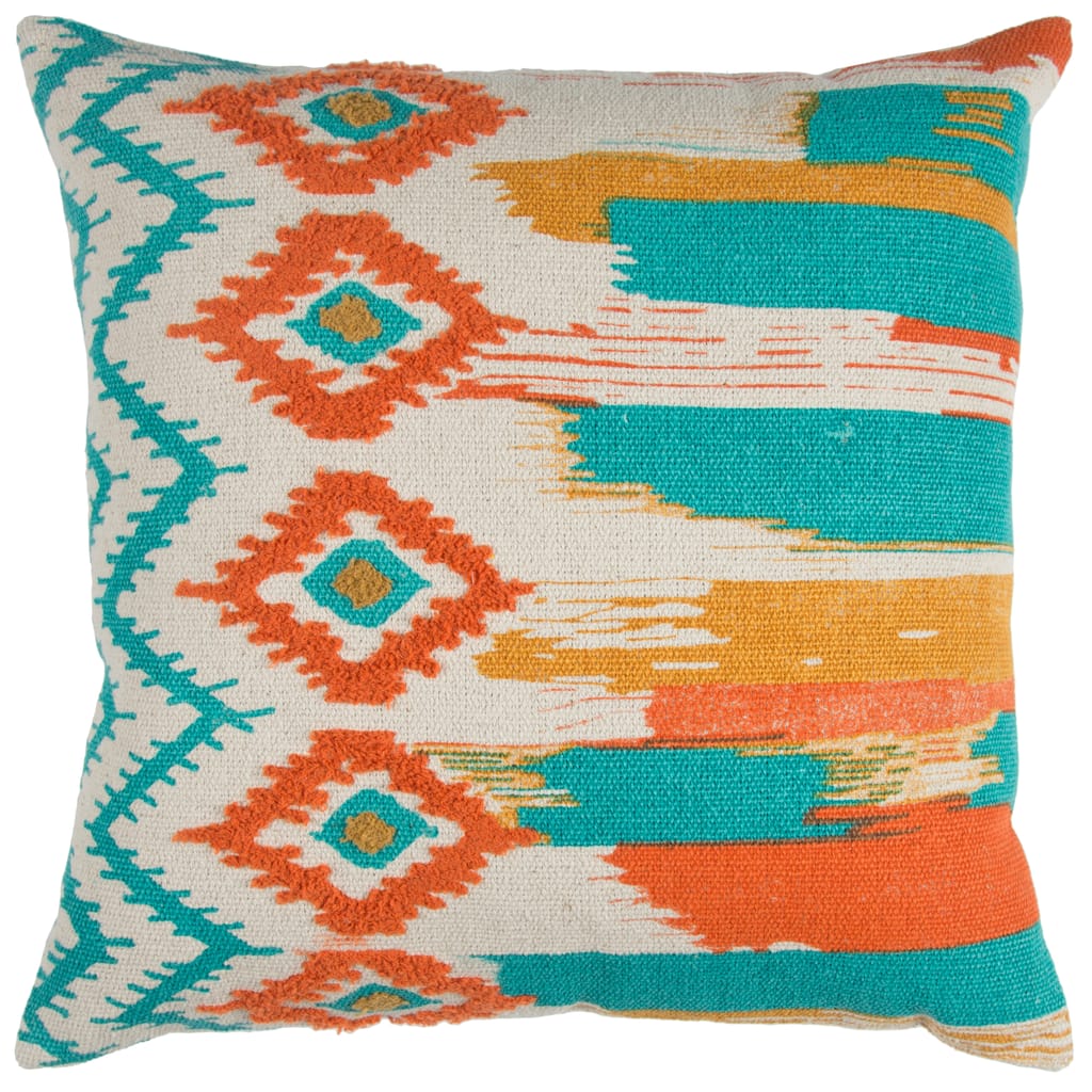 Abstract Aqua Square Throw Pillow