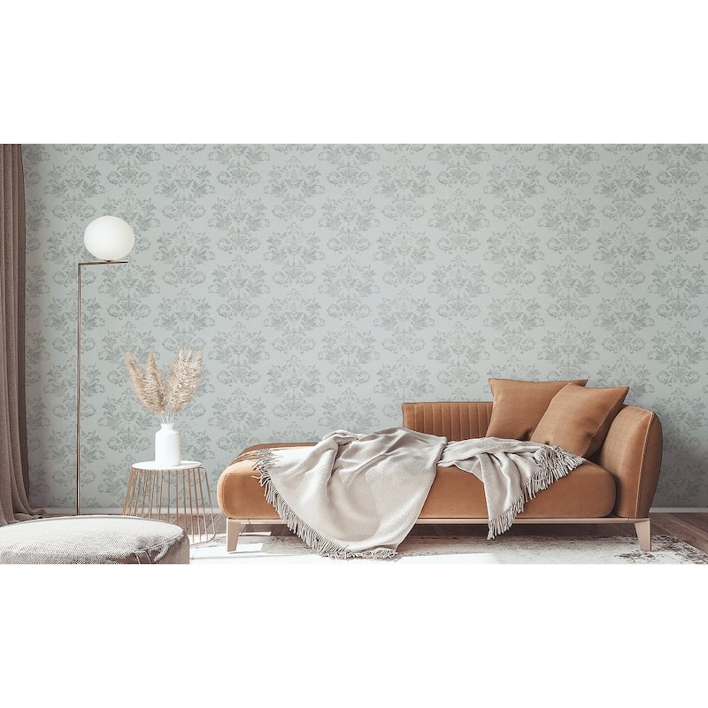 Galerie Wallcoverings Hotel Embossed Damask Non-woven Glitter Wallpaper Roll