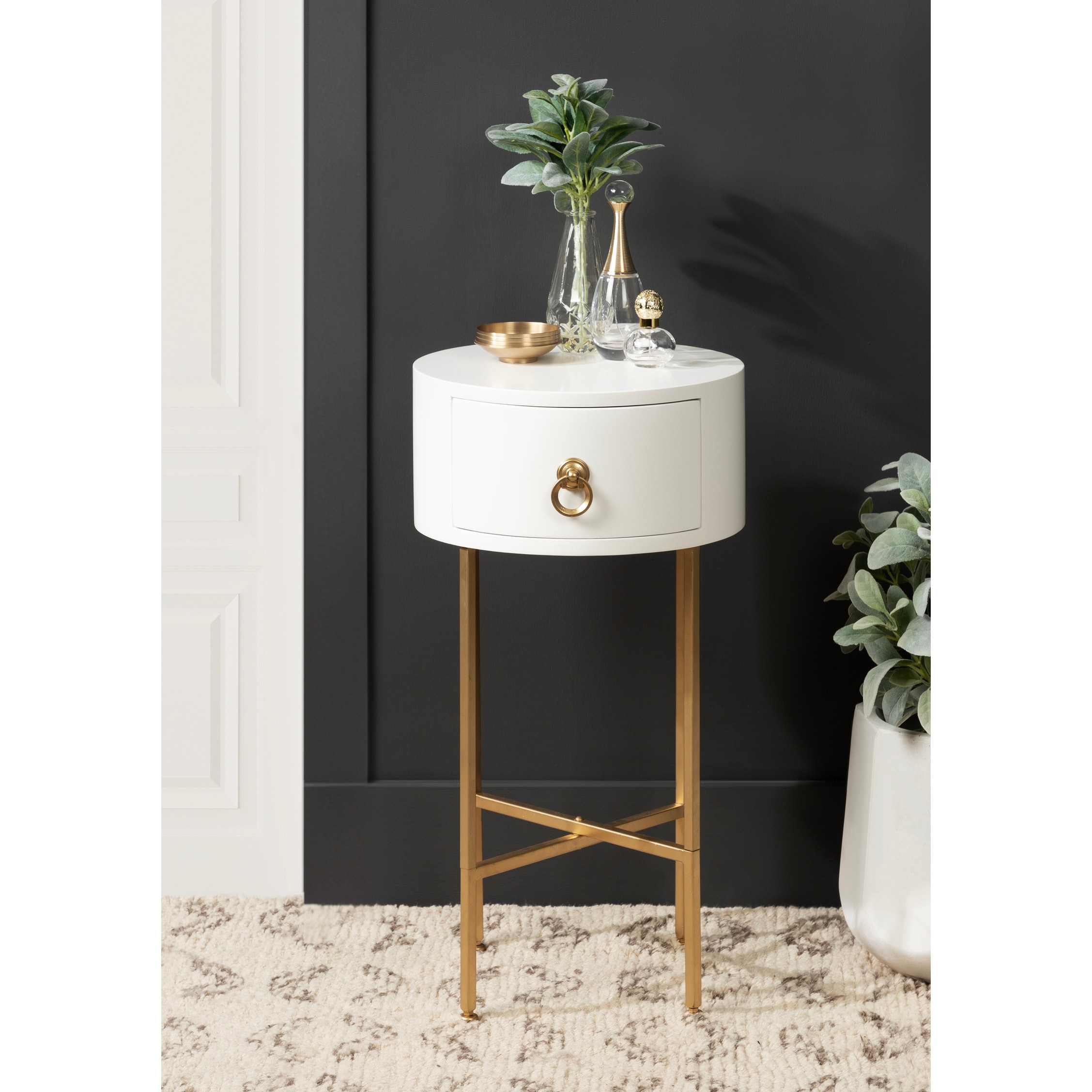 Kate and Laurel Decklyn Glam Round Side Table Bed Bath Beyond