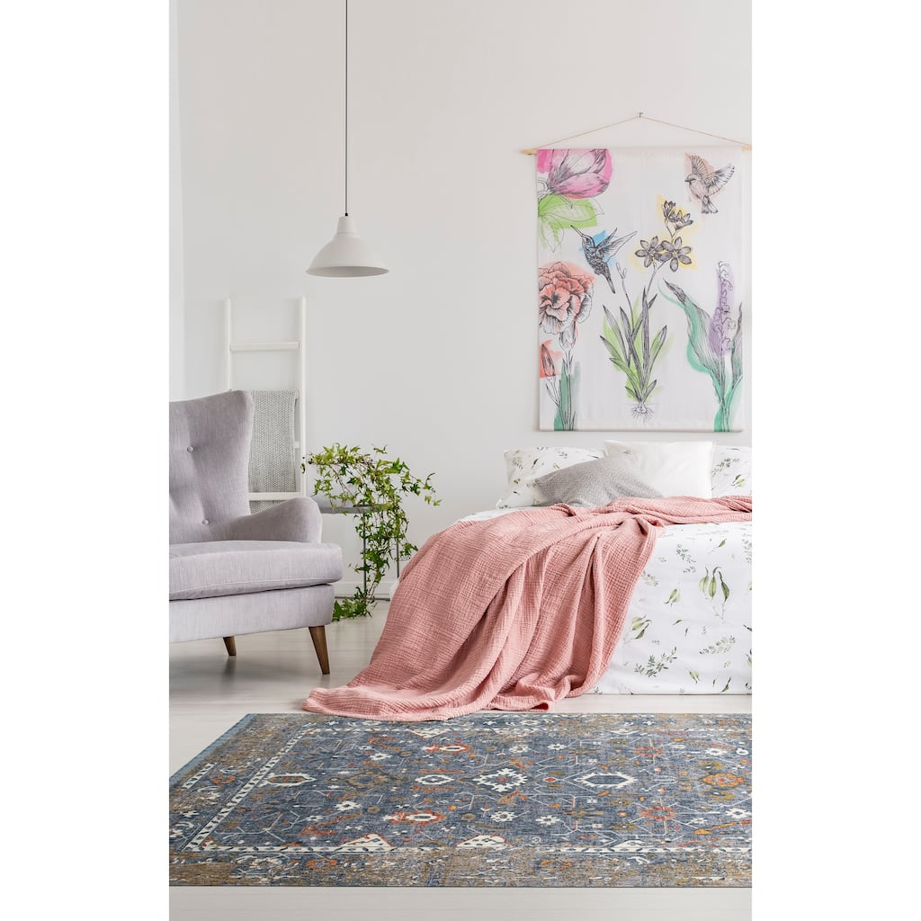 Artundra Denium Machine Made Flatweave Indoor Area Rug