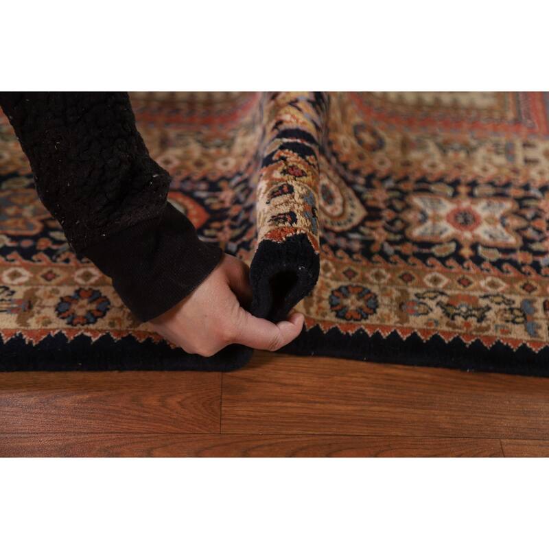 Hand Knotted Oriental 100% Wool Carpet Traditional Medallion Beige & Ivories Bidjar Area Rug - 9' 0'' X 5' 11''