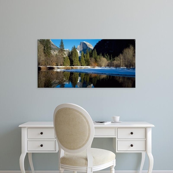 Easy Art Prints Panoramic Images's 'Merced River, Half Dome, Yosemite National Park, Mariposa, California' Canvas Art