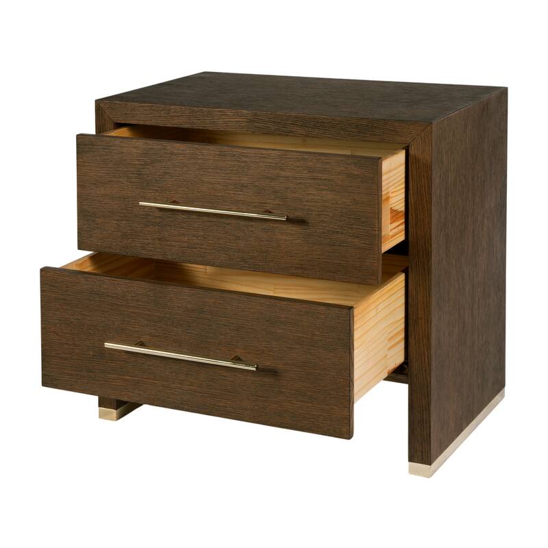 Porter 28 in. W Rectangular Wood 2 Drawer Nightstand