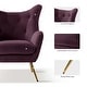 preview thumbnail 65 of 108, Eusebio Tufted Velvet Accent Chair with Wingback, Arms, and Metal Gold Legs for Living Room or Bedroom by HULALA HOME