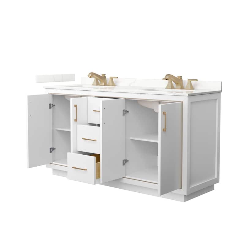 Wyndham Collection WCF111166D-QTZ-US3MXX Icon 66" Free Standing Double