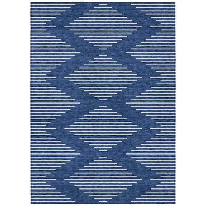 HomeRoots Geometric Transitional Rectangle Outdoor Rug
