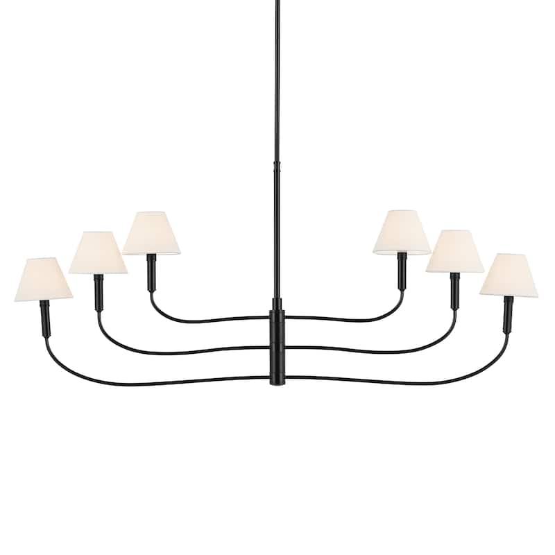 Eadie 51.5 Inch 6 Light Chandelier in Black