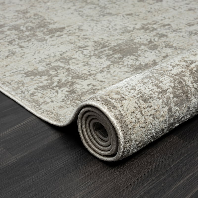 Soniv Distressed Abstract Area Rug By HomeRoots - 2' x 3'