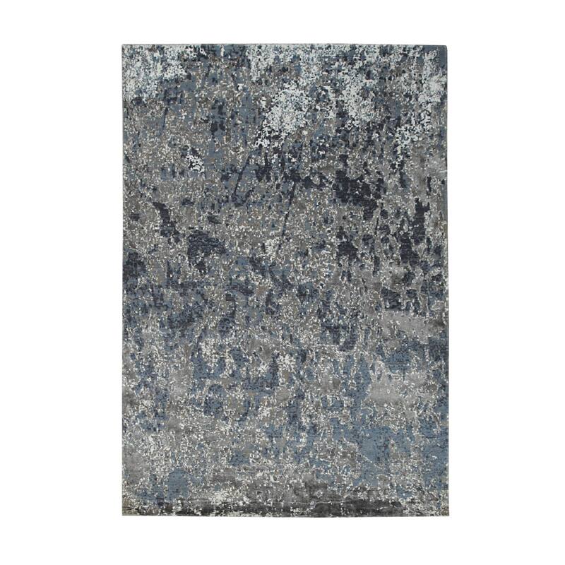 Yellow Swirl Hand-Tufted Wool Rug - Vibrant and Artistic Design