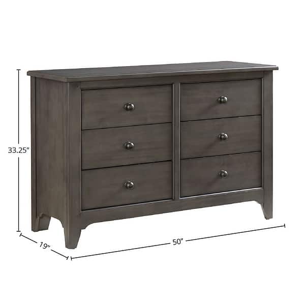 dimension image slide 1 of 3, Taylor 6-Drawer Dresser