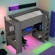 preview thumbnail 2 of 14, Gaming Loft Bed with Multifunctional Design and LED, Twin/Full Size