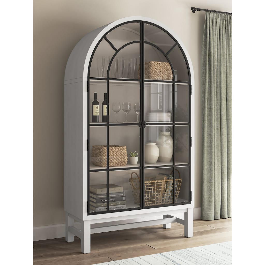 Signature Design by Ashley Chadworth Display Cabinet - 44.63" W x 18" D x 80.25" H