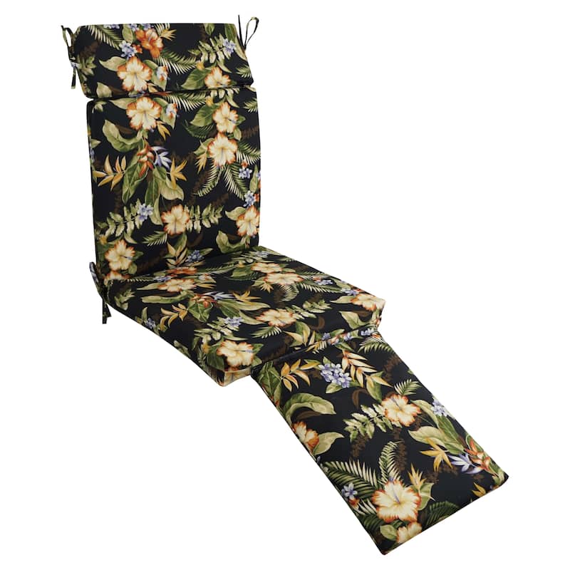 Blazing Needles All-Weather Indoor/Outdoor Steamer Lounger Cushion - Freeport Floral